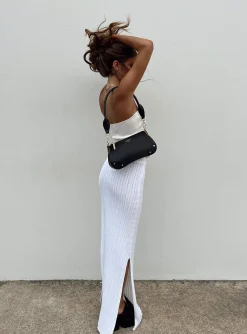 Princess Polly Santorini Knit Maxi Skirt  White Discount