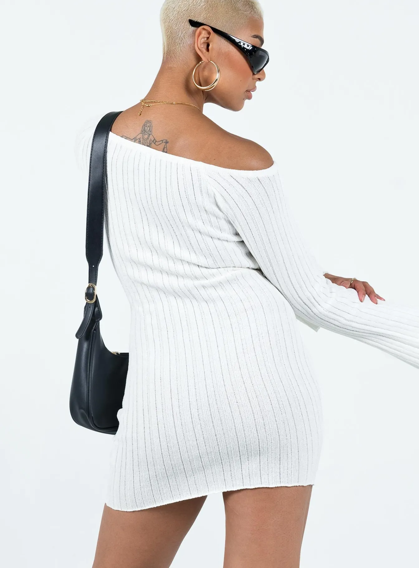 Princess Polly Santorini Knit Mini Dress White Best