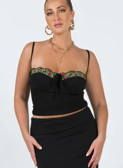 Princess Polly Sarella Bustier Top  Black New