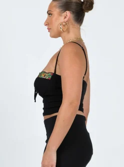Princess Polly Sarella Bustier Top  Black New