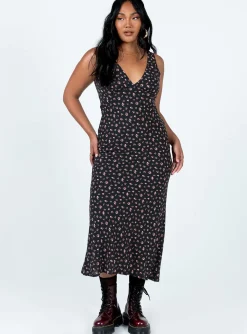 Princess Polly Sariah Midi Dress  Black Sale