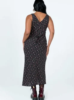 Princess Polly Sariah Midi Dress  Black Sale