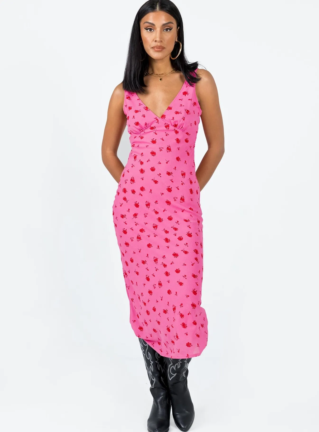 Princess Polly Sariah Midi Dressfloral Pink Best