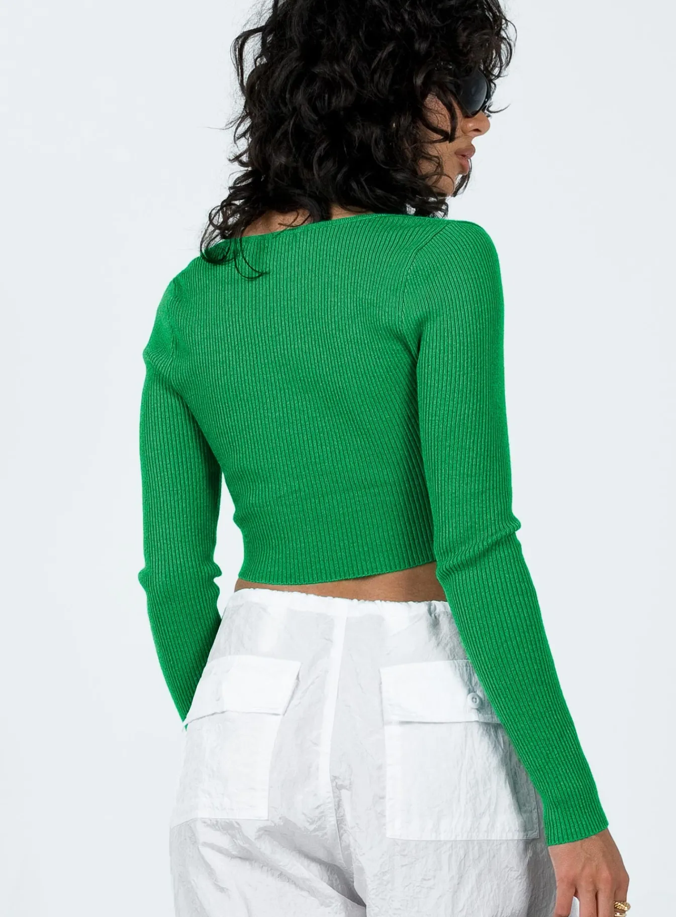 Princess Polly Sarley Long Sleeve Top Green New