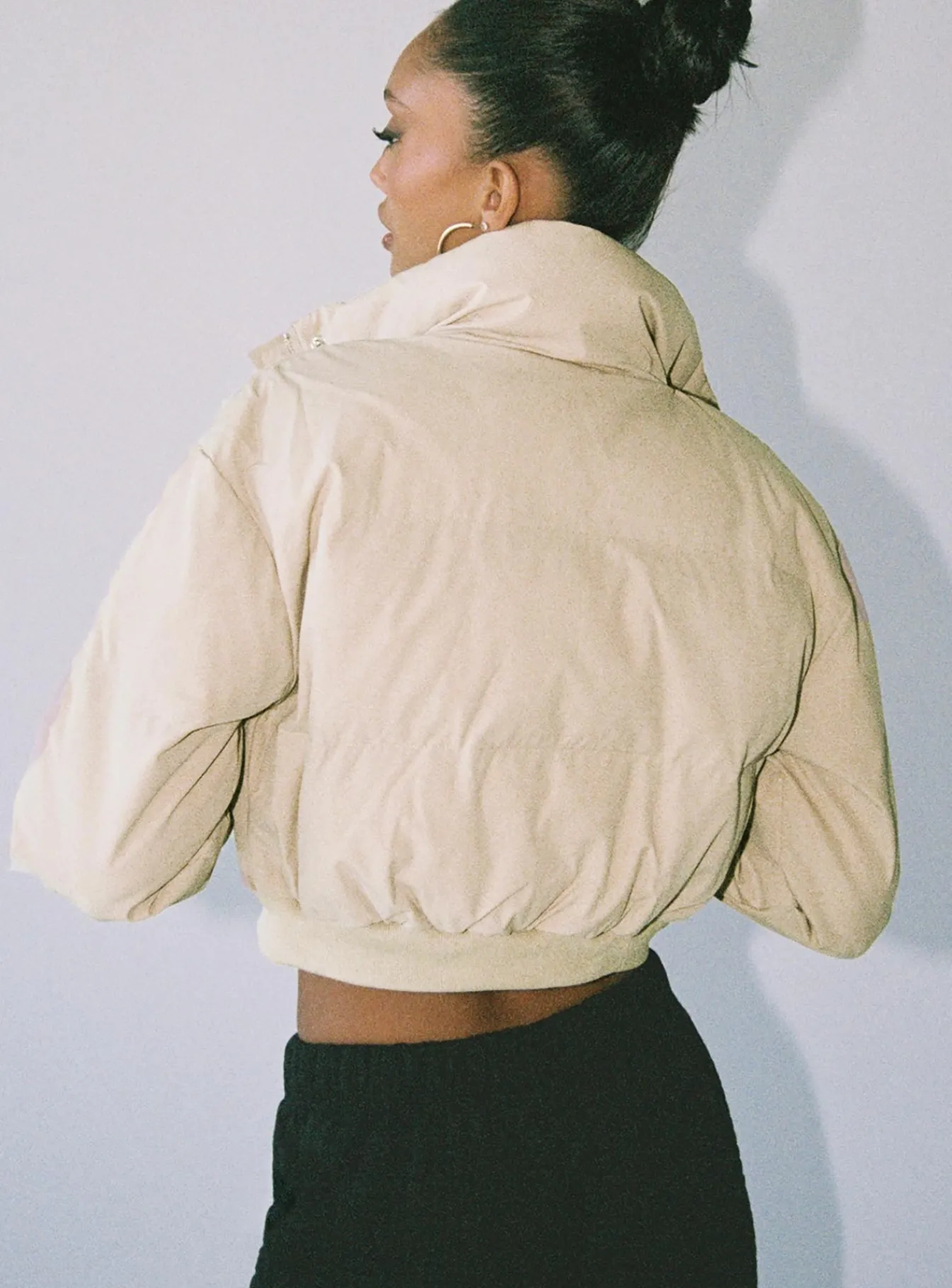 Princess Polly Satori Puffer Jacket Beige Hot
