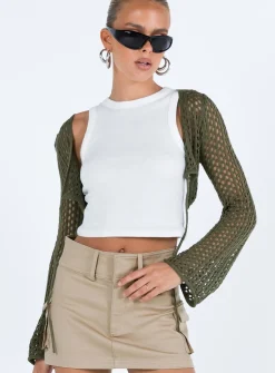 Princess Polly Savi Long Sleeve Top  Green Flash Sale