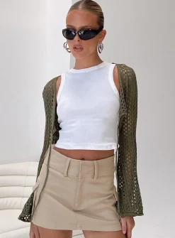 Princess Polly Savi Long Sleeve Top Green Flash Sale