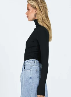 Princess Polly Savonna Long Sleeve Top Black Cheap