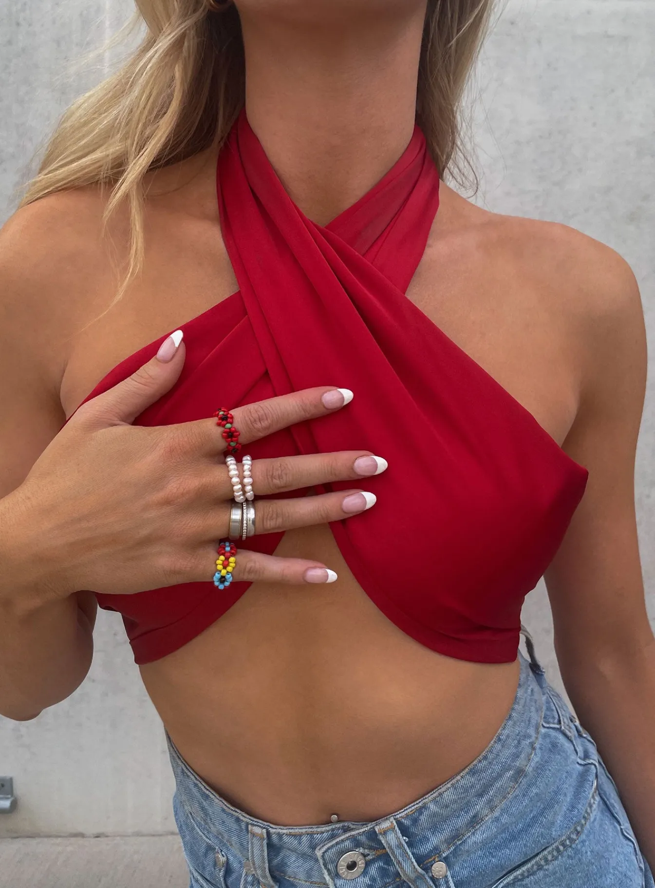 Princess Polly Saxon Top Red Online