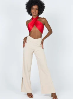Princess Polly Saxon Top Red Online