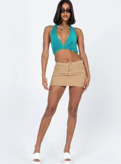 Princess Polly Saylor Top  Teal Cheap