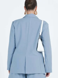 Princess Polly Sazan Blazer  Blue Clearance