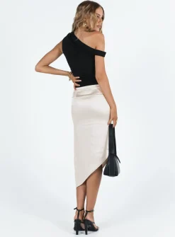 Princess Polly Scanlon Midi Skirt Champagne Flash Sale