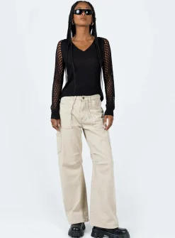 Princess Polly Schofield Sweater  Black Cheap