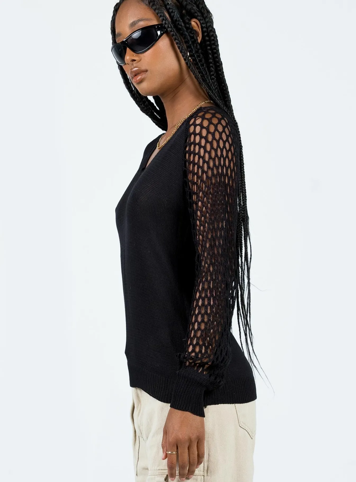Princess Polly Schofield Sweater Black Cheap