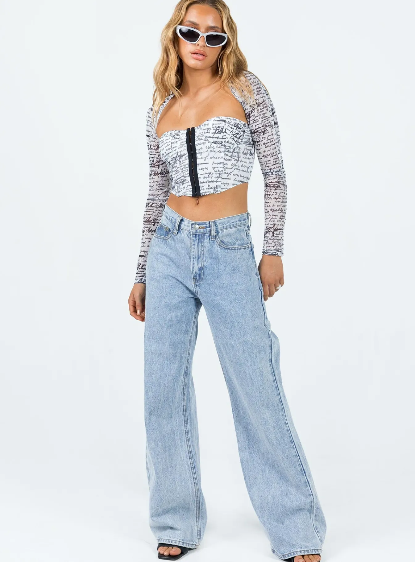 Princess Polly Scripted Corset Top Multi Flash Sale