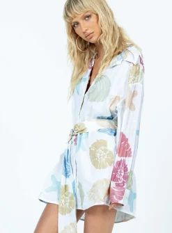 Princess Polly Sea Life Shirt Dress Multi Fashion