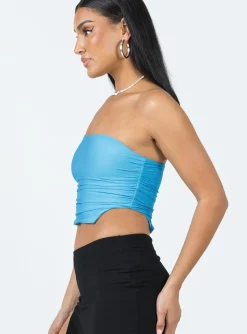 Princess Polly Seabrook Tube Top Blue Best Sale