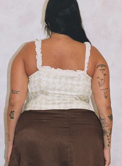 Princess Polly Searle Floral Corsetcurve Cream Flash Sale