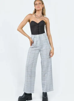 Princess Polly Sebastian Pant  Blue Plaid Store