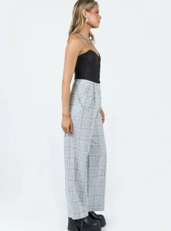 Princess Polly Sebastian Pant  Blue Plaid Store