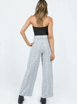 Princess Polly Sebastian Pant  Blue Plaid Store
