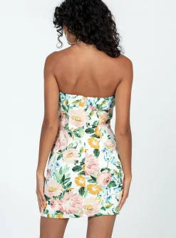 Princess Polly Sebastian Strapless Mini Dressfloral White Online