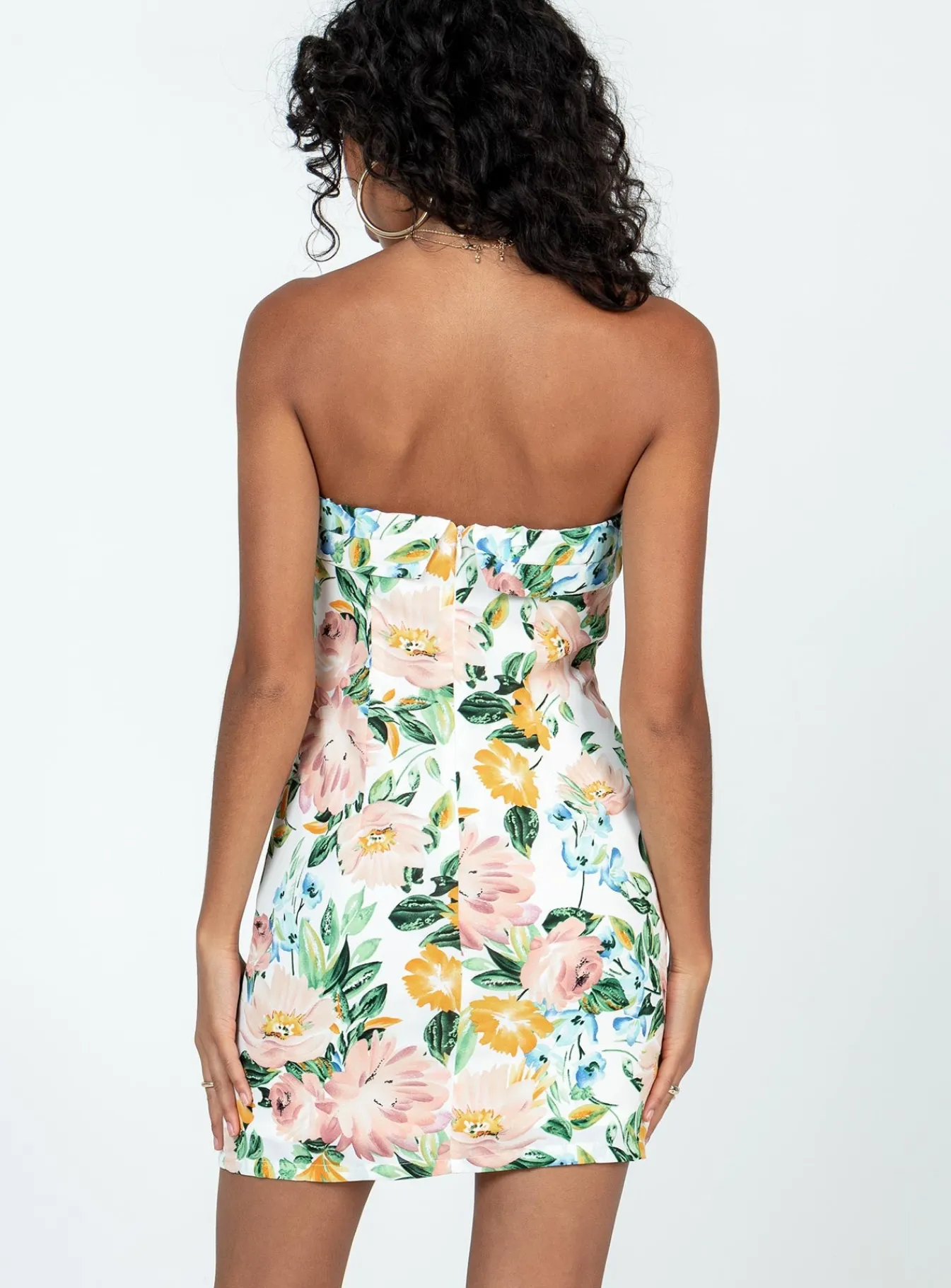Princess Polly Sebastian Strapless Mini Dressfloral White Online