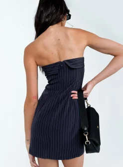 Princess Polly Sebastian Strapless Mini Dress Navy Blue Online