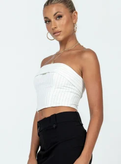 Princess Polly Sebastian Strapless Top White Clearance