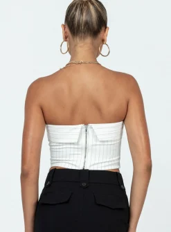Princess Polly Sebastian Strapless Top White Clearance