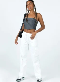 Princess Polly Sebastian Strapless Top Slate Fashion