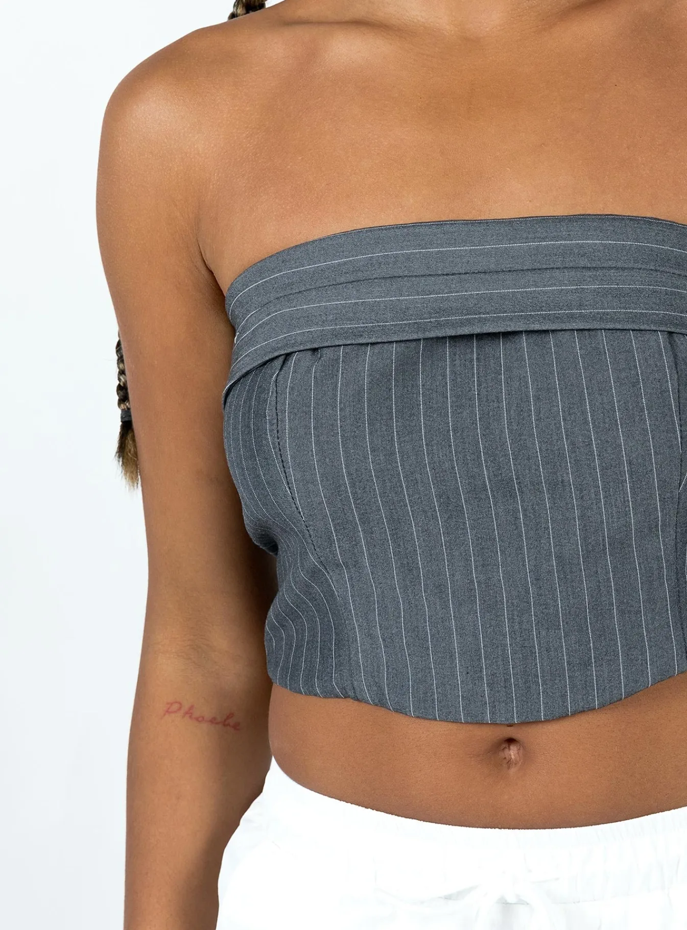Princess Polly Sebastian Strapless Top Slate Fashion