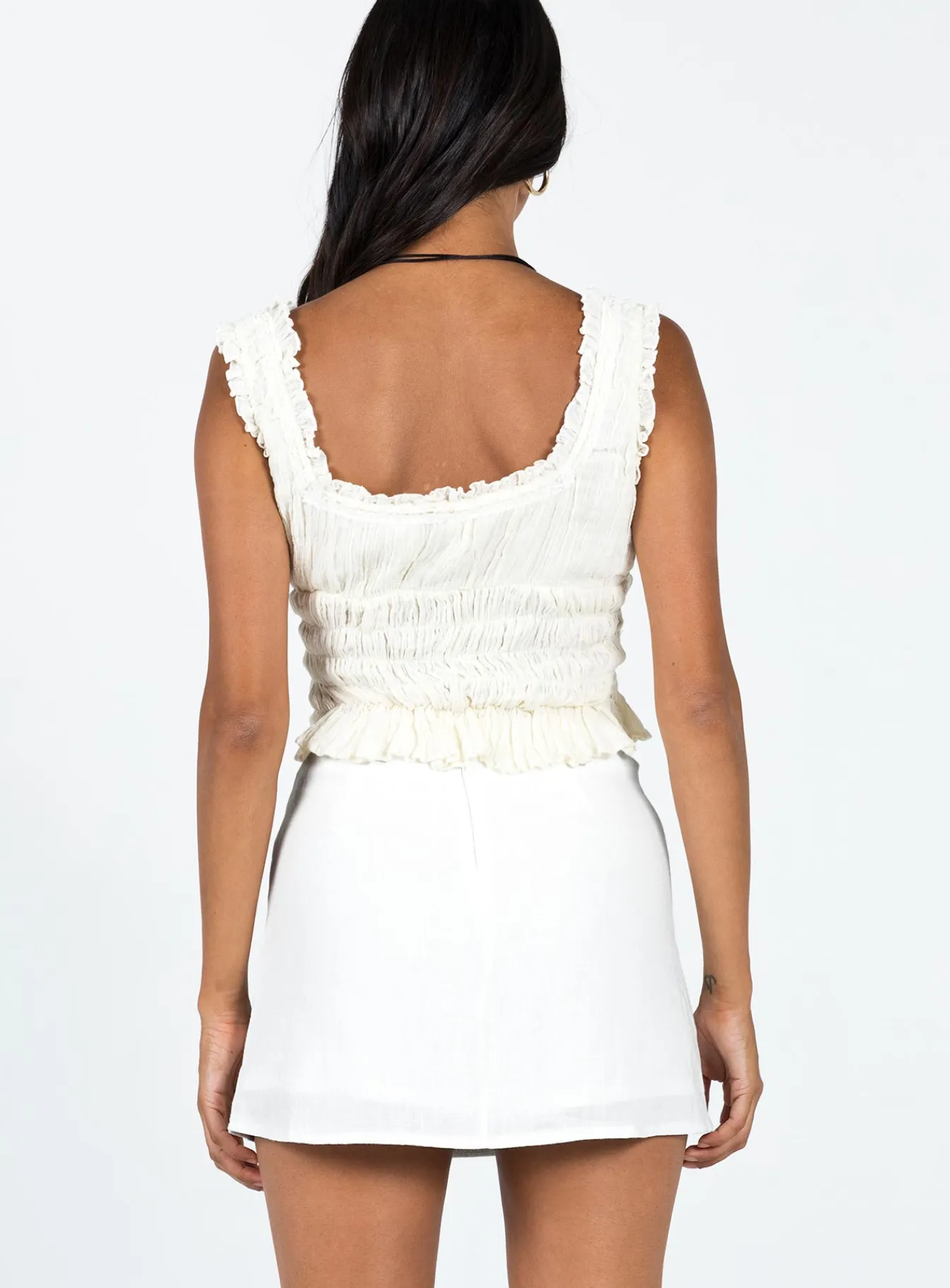 Princess Polly Selby Mini Skirt White Shop