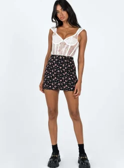 Princess Polly Selby Mini Skirt Black Floral Best