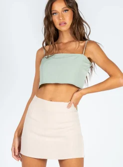 Princess Polly Selby Mini Skirtlower Impact   Oatmeal Sale