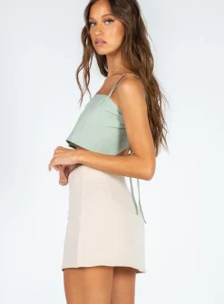Princess Polly Selby Mini Skirtlower Impact   Oatmeal Sale