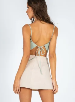 Princess Polly Selby Mini Skirtlower Impact   Oatmeal Sale