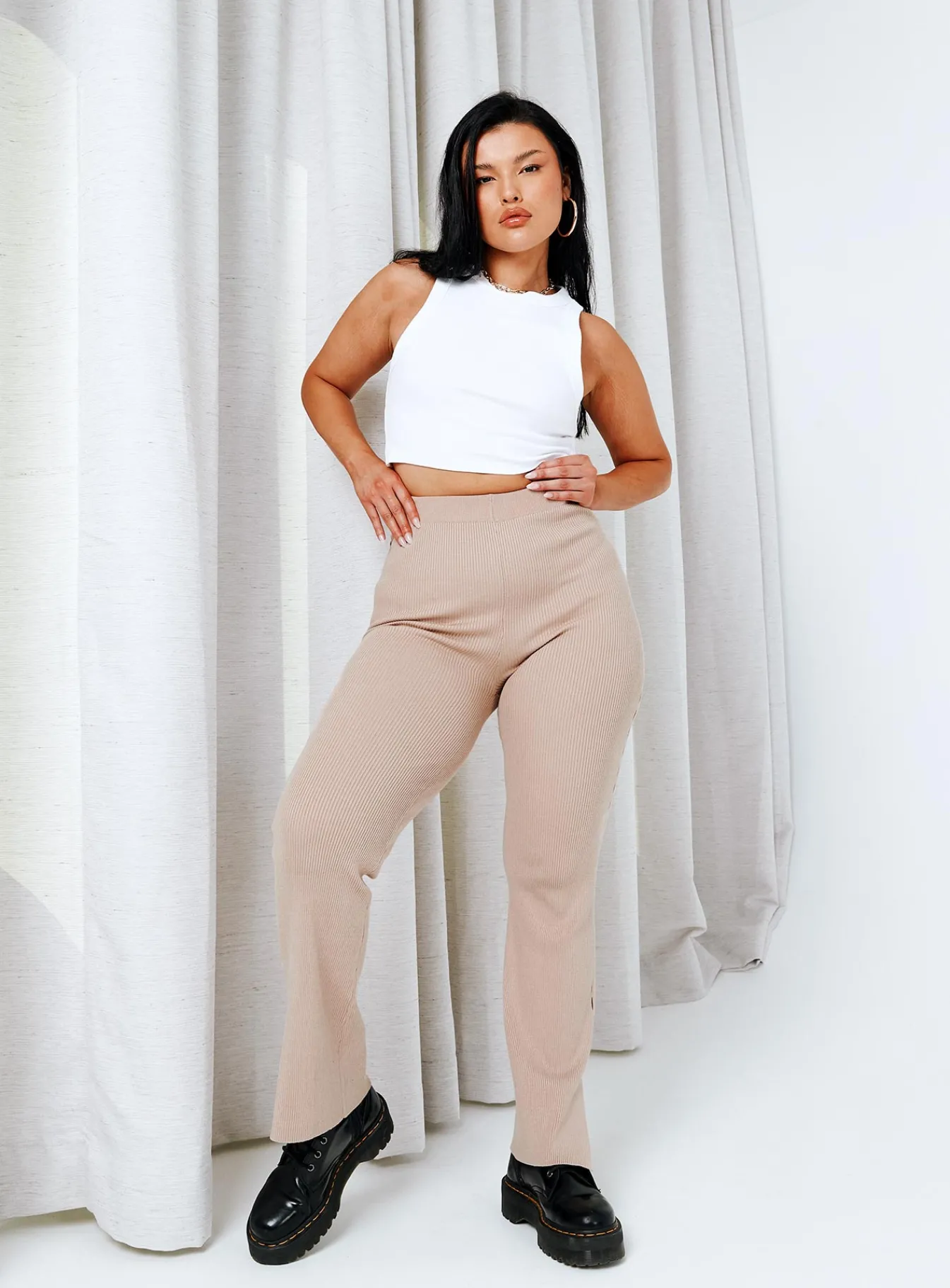Princess Polly Selma Pants Beige Cheap