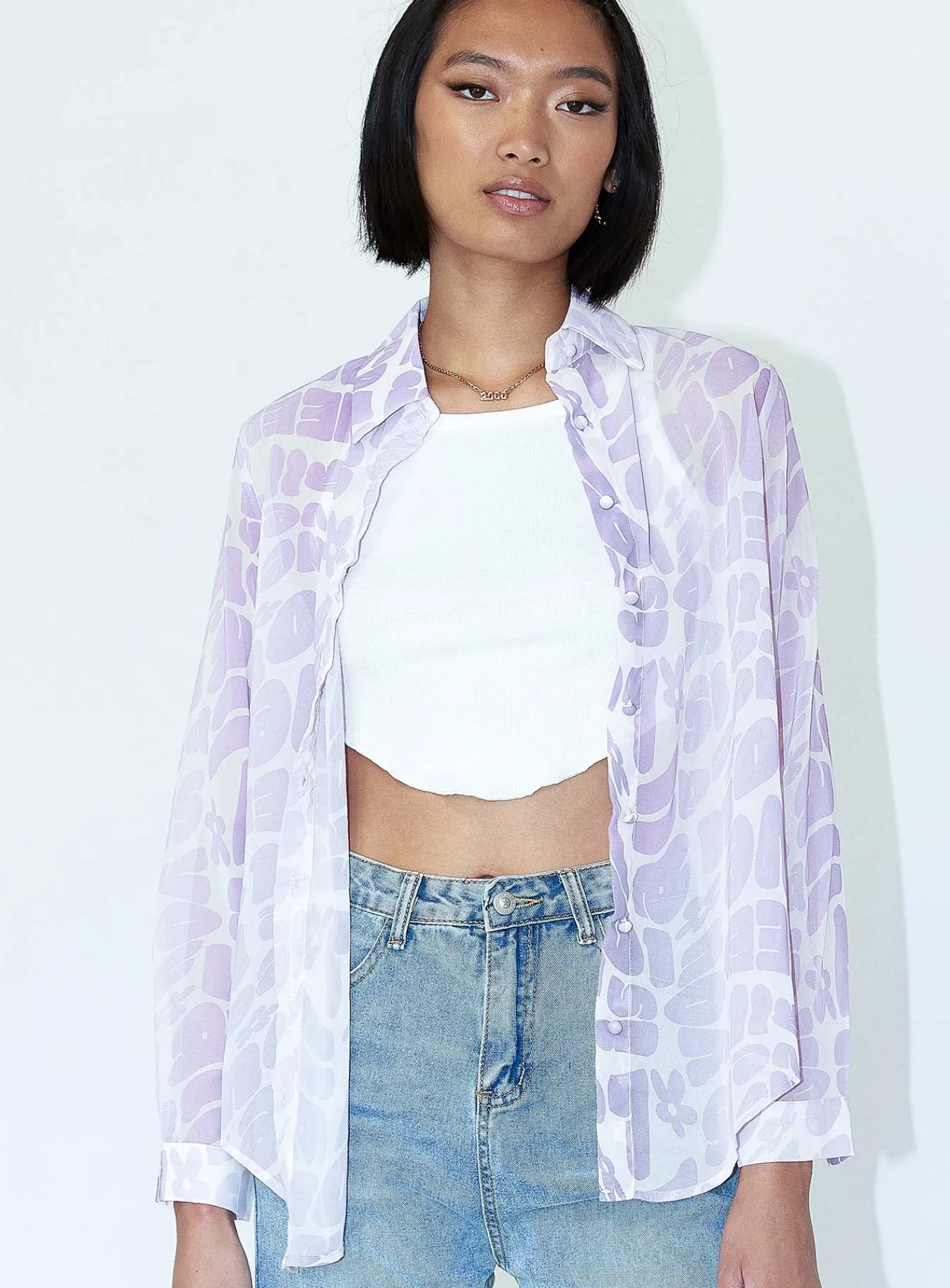Princess Polly Send Love Shirt Purple Outlet