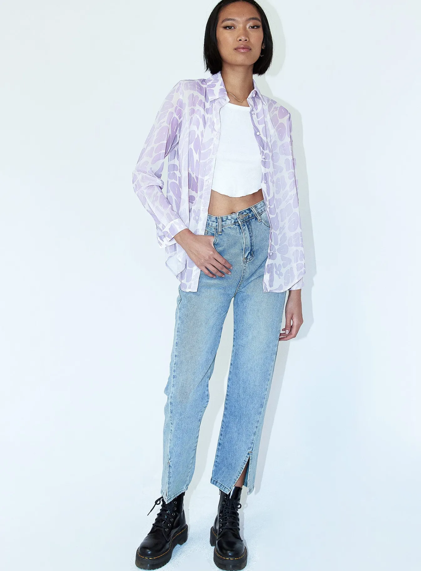 Princess Polly Send Love Shirt Purple Outlet