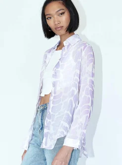 Princess Polly Send Love Shirt Purple Outlet