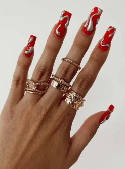 Princess Polly Seri Ring Pack  Gold Outlet