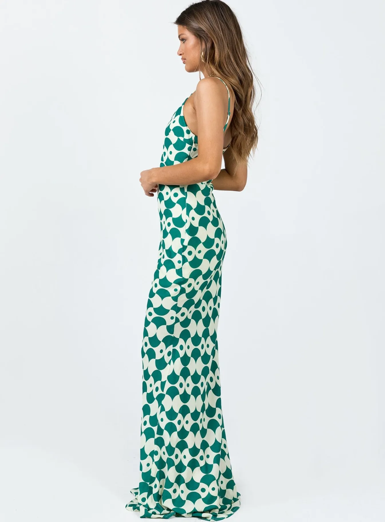 Princess Polly Seri Slip Maxi Dressmulti Green Shop