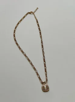 Princess Polly Setton Pendant Necklace/ White   Gold Discount