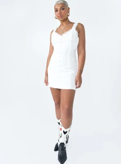 Princess Polly Shania Lace Mini Dress Cream Store