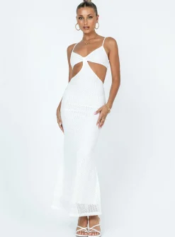 Princess Polly Shanni Maxi Dress  White Outlet