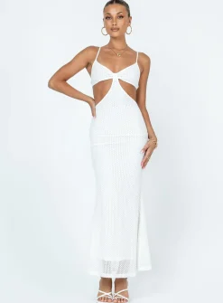Princess Polly Shanni Maxi Dress  White Outlet