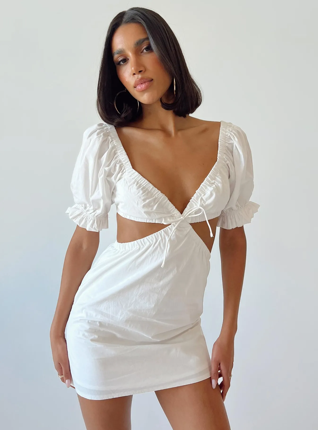 Princess Polly Shantel Mini Dress White Flash Sale