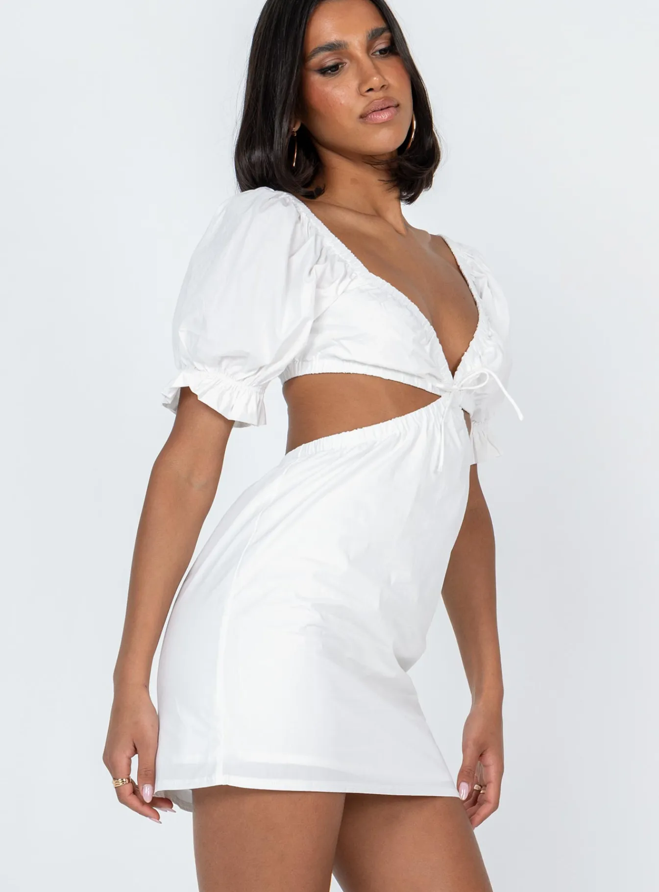 Princess Polly Shantel Mini Dress White Flash Sale